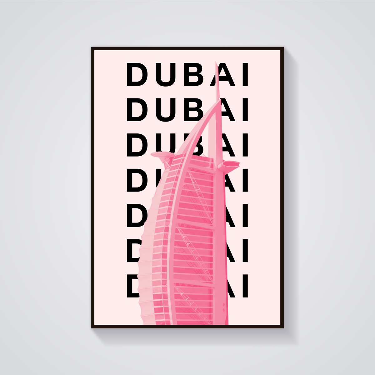 Preppy Burj Al Arab Dubai Poster — vista frontale