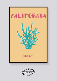 Preppy California Coral Dreams Poster — vista posteriore