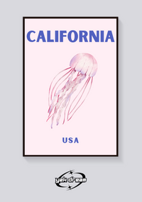 Preppy California Jellyfish Poster — vista posteriore