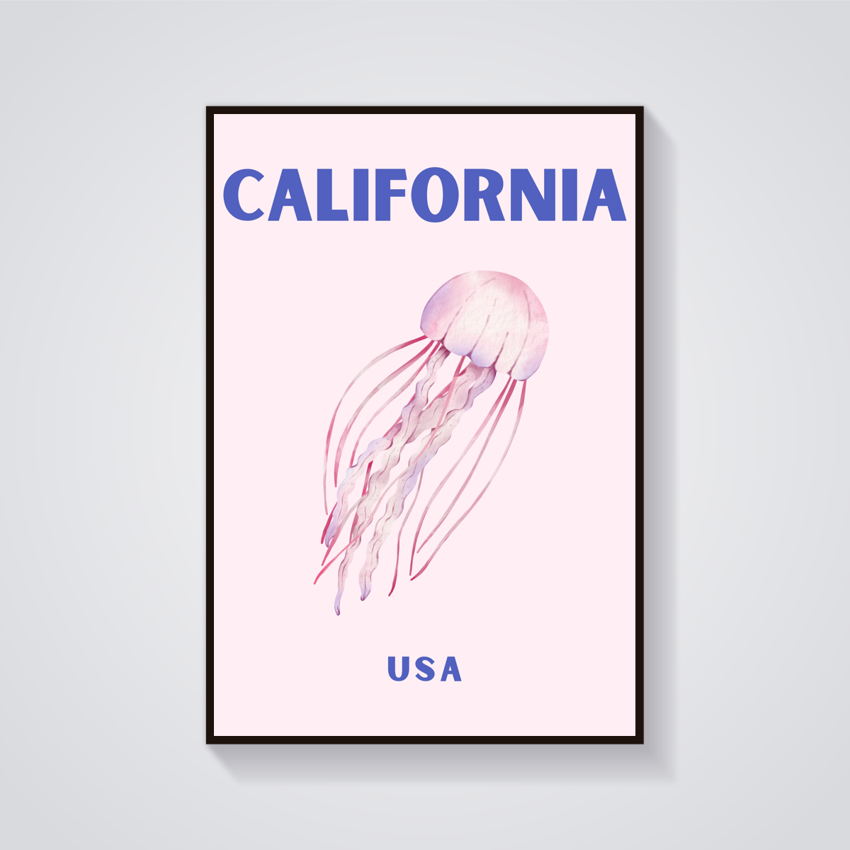 Preppy California Jellyfish Poster — vista frontale
