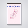 Preppy California Jellyfish Poster