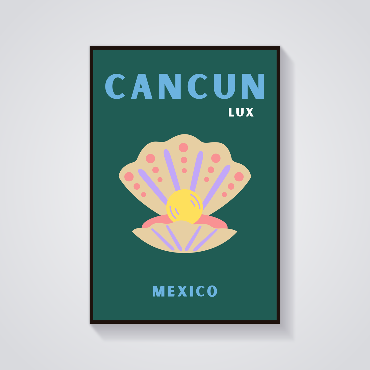 Preppy Cancun Shell Poster — vista frontale