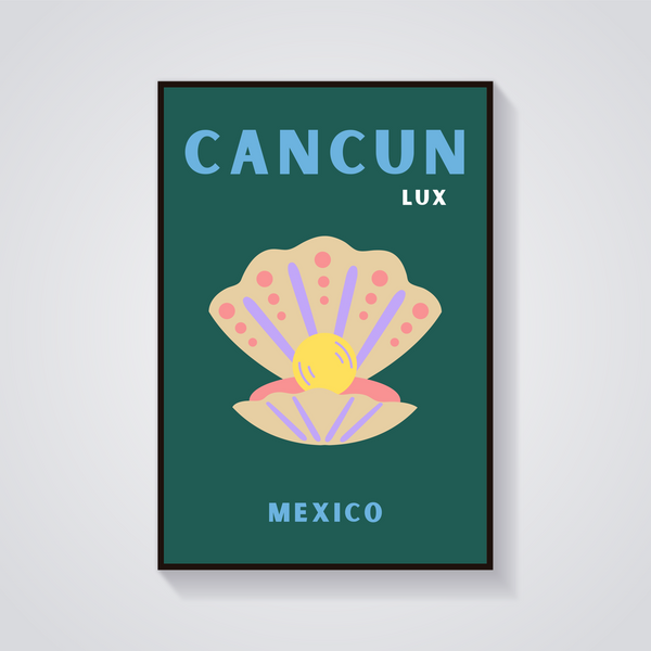 Preppy Cancun Shell Poster — vista frontale
