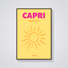 Preppy Capri Italy Sun Poster