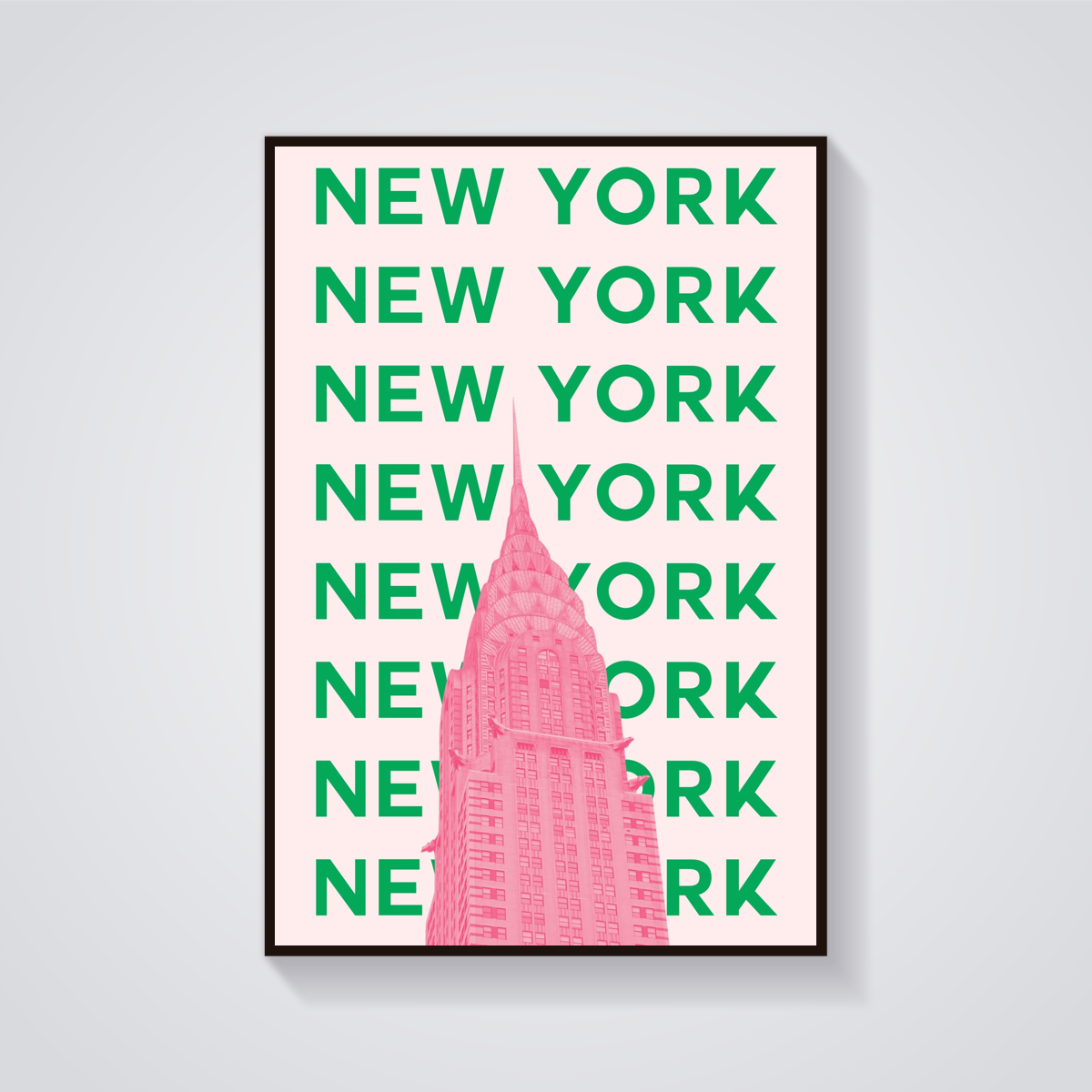 Preppy Chrysler Building New York Poster — vista frontale