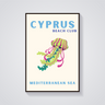 Preppy Cyprus Beach Jellyfish Poster