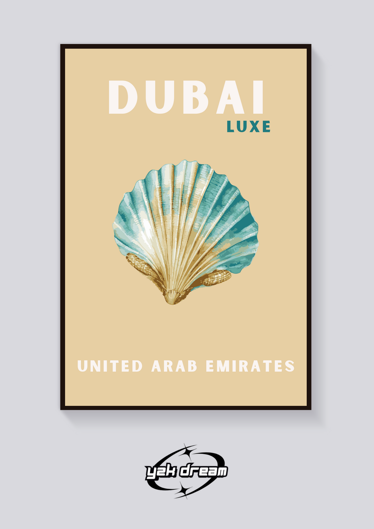 Preppy Dubai Shell Poster — vista posteriore