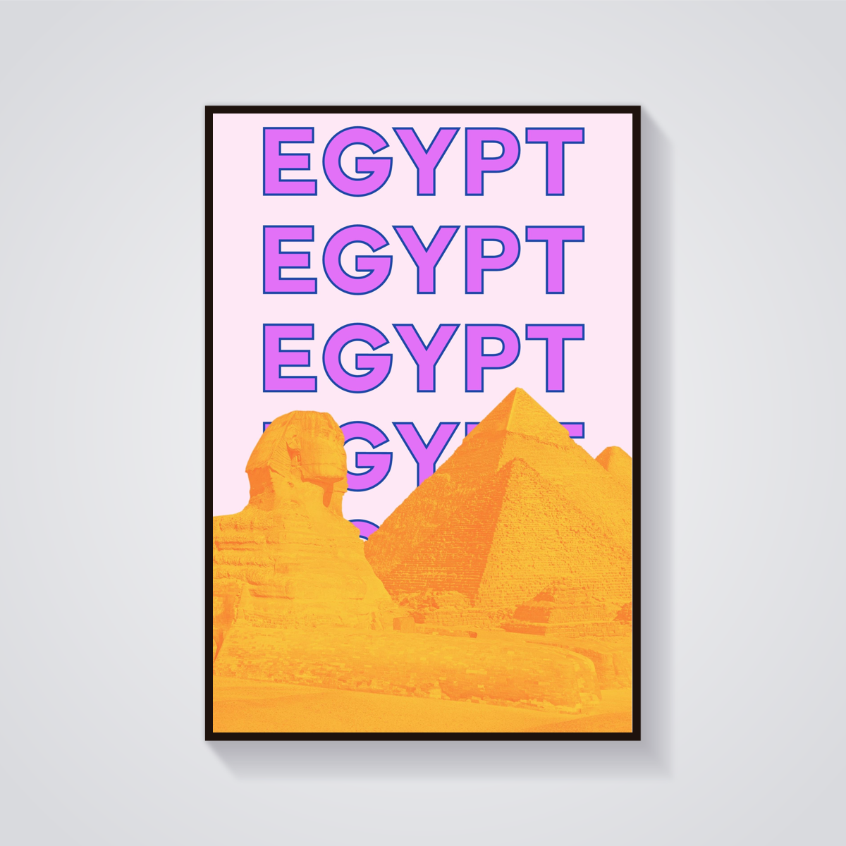 Preppy Egypt Destination Poster — vista frontale
