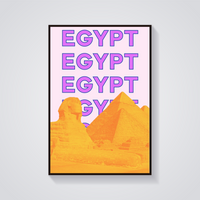Preppy Egypt Destination Poster — vista frontale