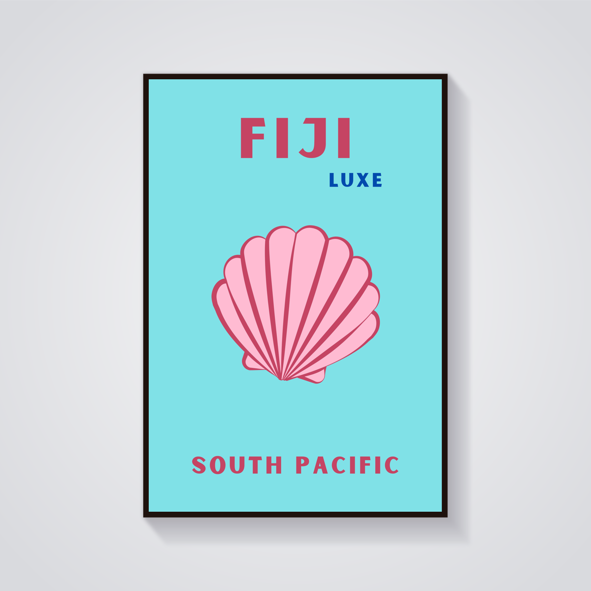 Preppy Fiji Seashell Poster — vista frontale