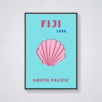 Preppy Fiji Seashell Poster — vista frontale
