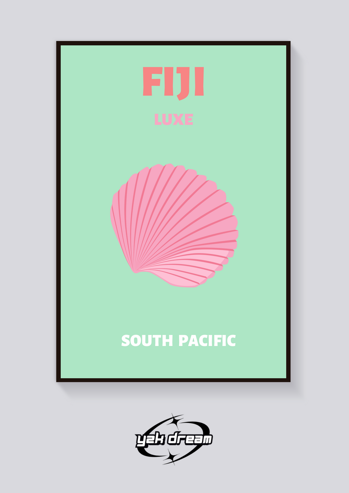 Preppy Fiji Shell Luxe Poster — vista posteriore