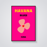 Preppy Havana Flower Cuba Poster — vista frontale