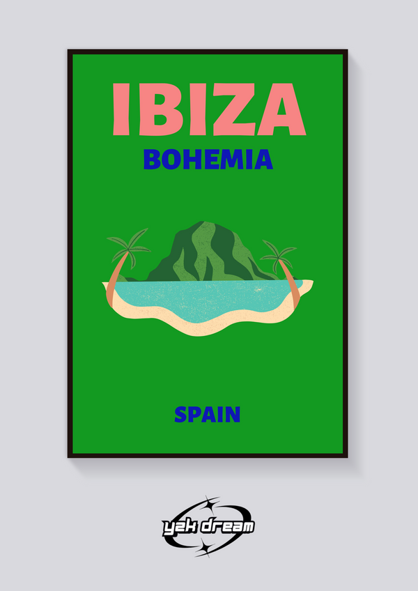 Preppy Ibiza Beach Bohemia Poster