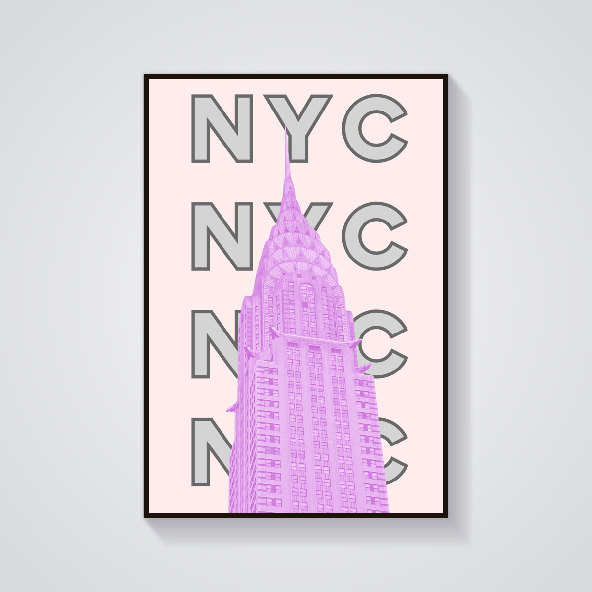 Preppy NYC Chrysler Building Poster — vista frontale