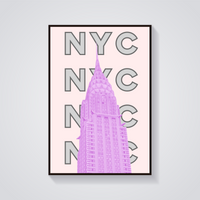 Preppy NYC Chrysler Building Poster — vista frontale