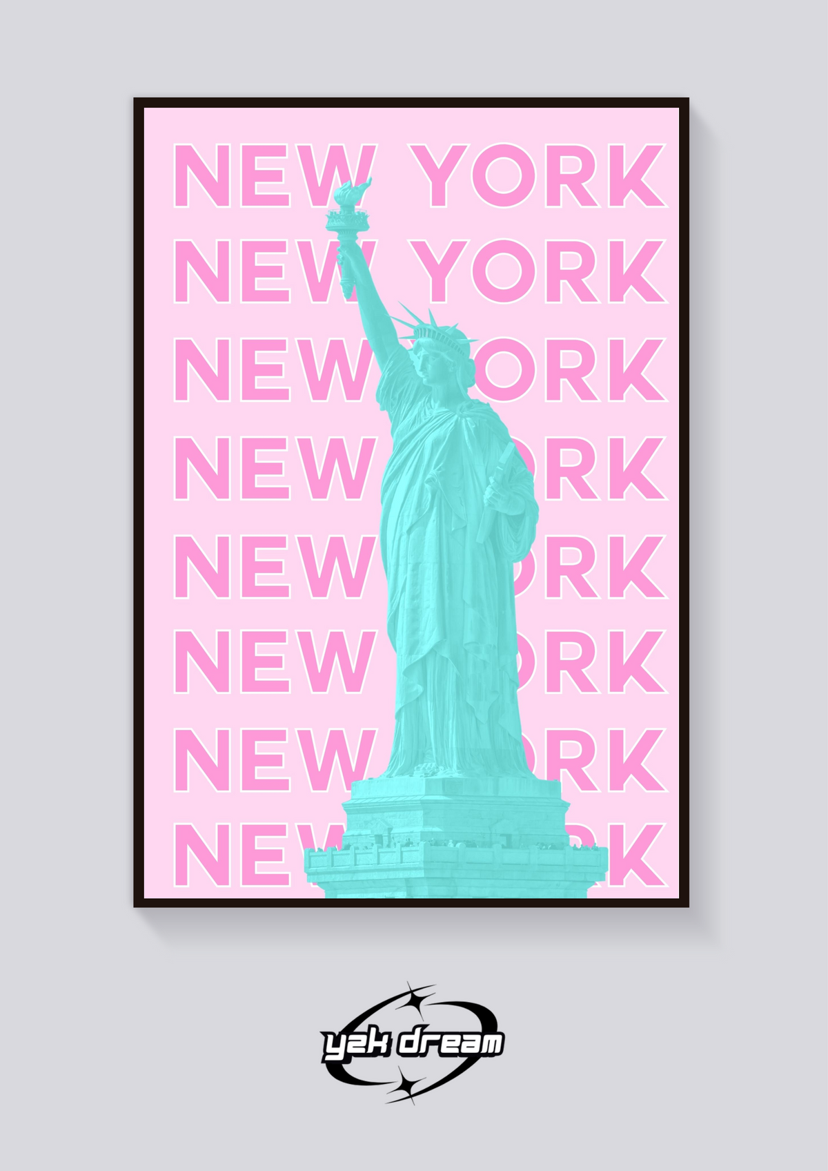 Preppy NYC Statue of Liberty Poster — vista posteriore
