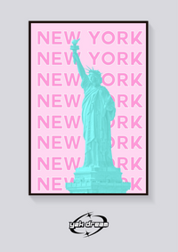 Preppy NYC Statue of Liberty Poster — vista posteriore