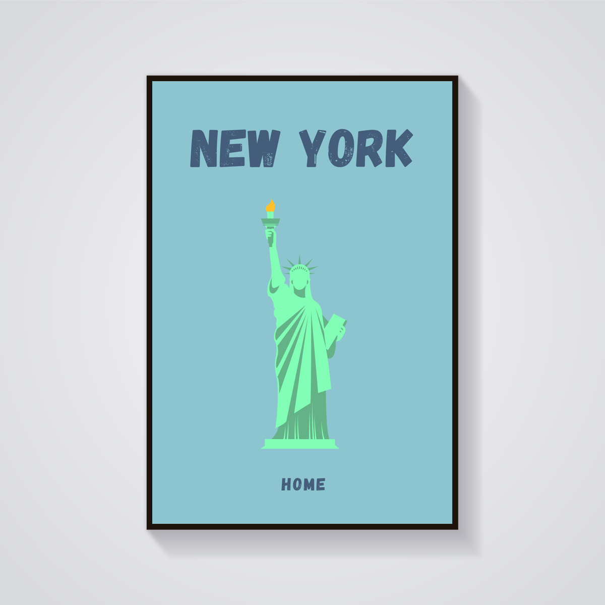 Preppy New York Statue of Liberty Poster — vista frontale