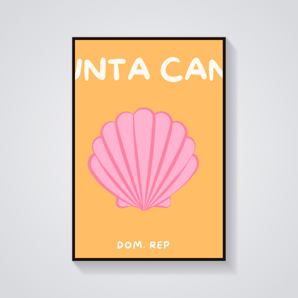 Preppy Punta Cana Seashell Poster — vista frontale