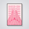 Preppy Sagrada Familia Barcelona Poster