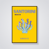 Preppy Santorini Coral Poster