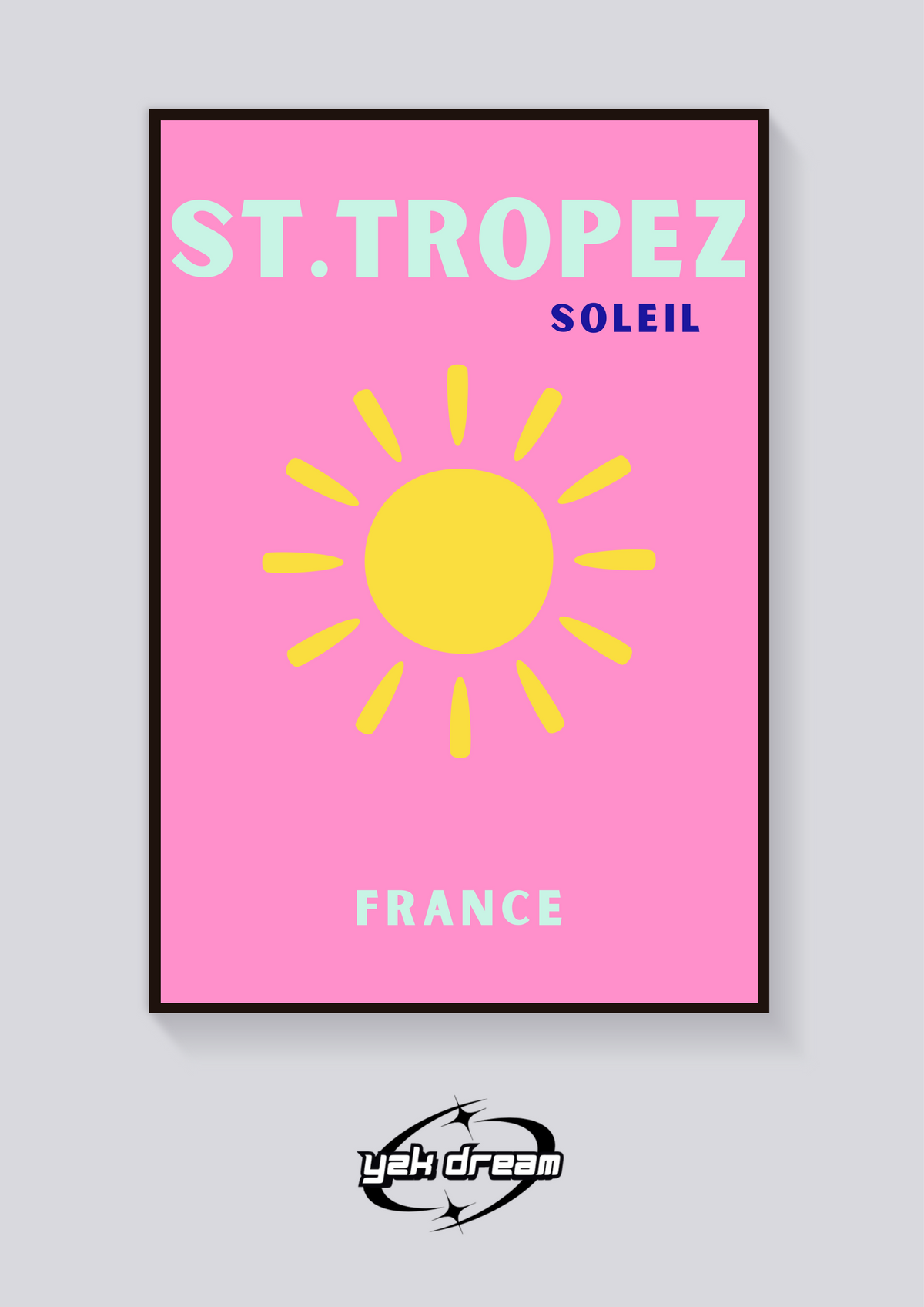 Preppy St. Tropez Soleil Poster — vista posteriore