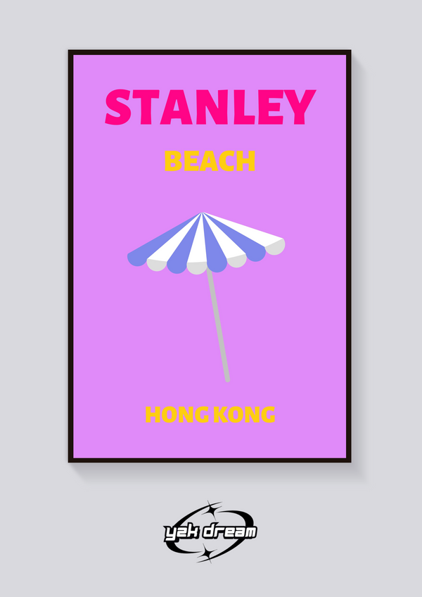Preppy Stanley Beach Umbrella Poster