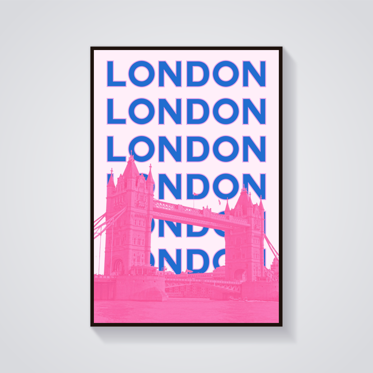 Preppy Tower Bridge London Poster — vista frontale