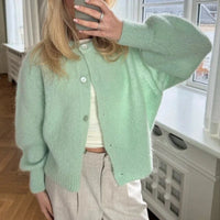 Preppy Y2K Womens Button Cardigan — vista posteriore