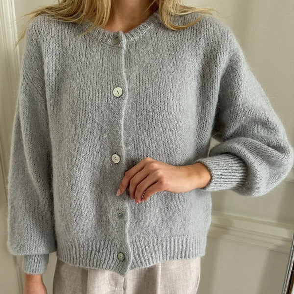 Preppy Y2K Womens Button Cardigan — vista frontale