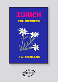 Preppy Zurich Edelweiss Poster — vista posteriore