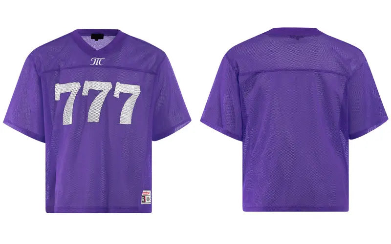 Printed Y2K "777" Mesh Jersey — dettaglio
