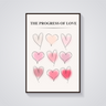 Progress of Love Hearts Poster