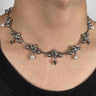 Punk Y2K Chandelier Pearl Metal Rivet Necklace