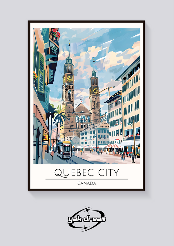 Quebec City Street Poster