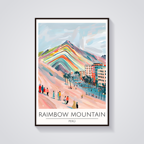 Rainbow Mountain Peru Poster — vista frontale