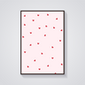Red Hearts Pattern Poster