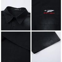 Retro American Embroidered Short Sleeve Work Shirt — dettaglio