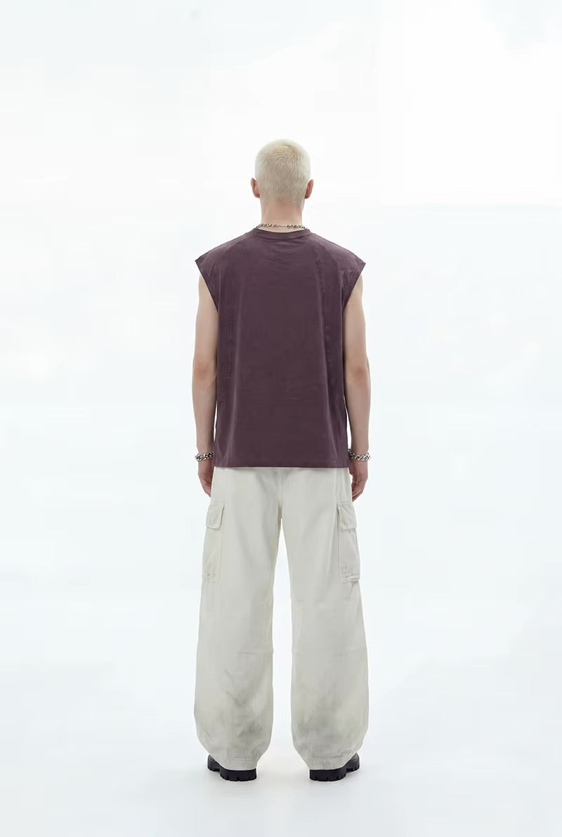 Retro Embroidery Y2K Tank Top — vista laterale