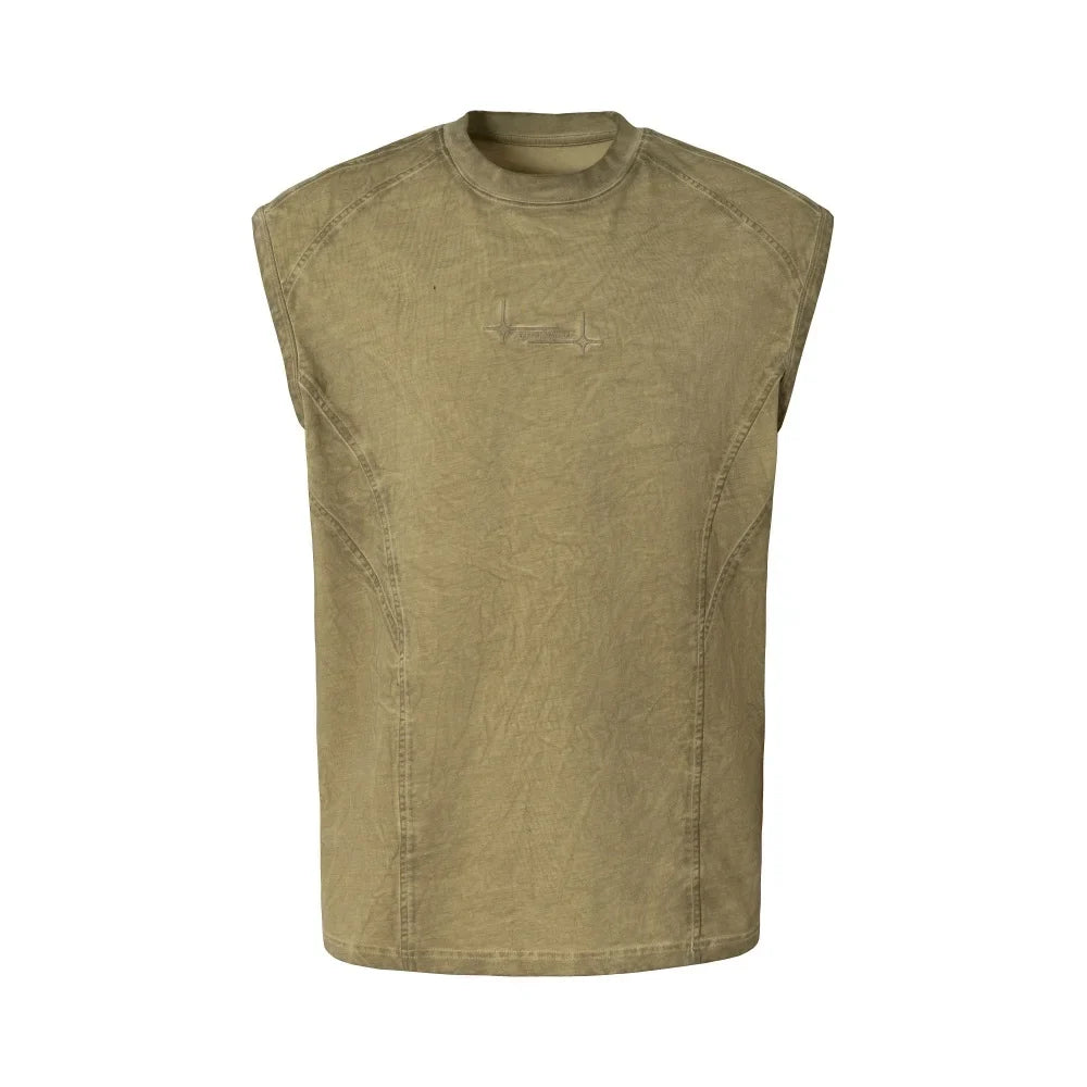 Retro Embroidery Y2K Tank Top — vista posteriore
