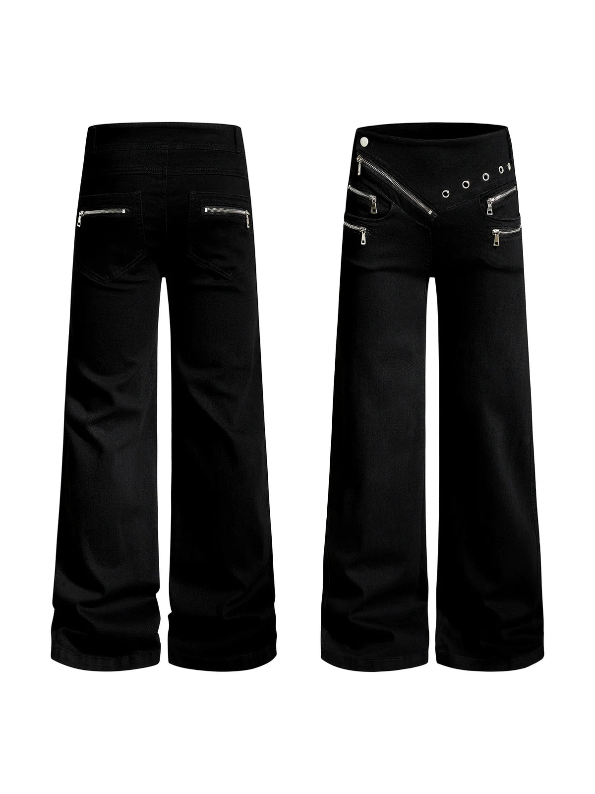Retro Y2K High Waist Micro Flare Jeans — in alternativa