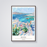 Rodi Greece Coastal Poster