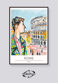 Rome Colosseum Man Poster — vista posteriore