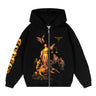 Sanctimonial Justice Y2K Print Zip Up Hoodie