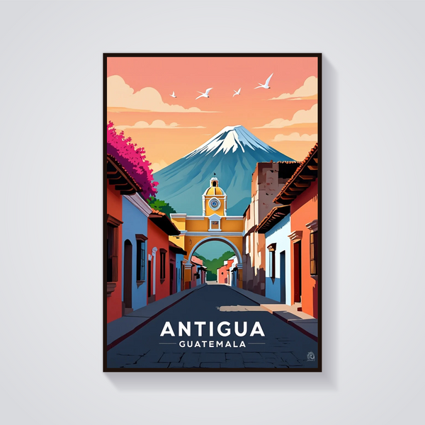 Santa Catalina Arch Antigua Poster — vista frontale