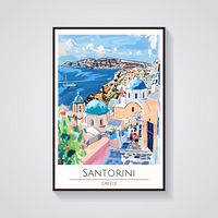 Santorini Domes Poster — vista frontale