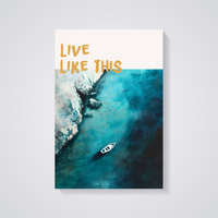Seaside Boat Poster — vista posteriore