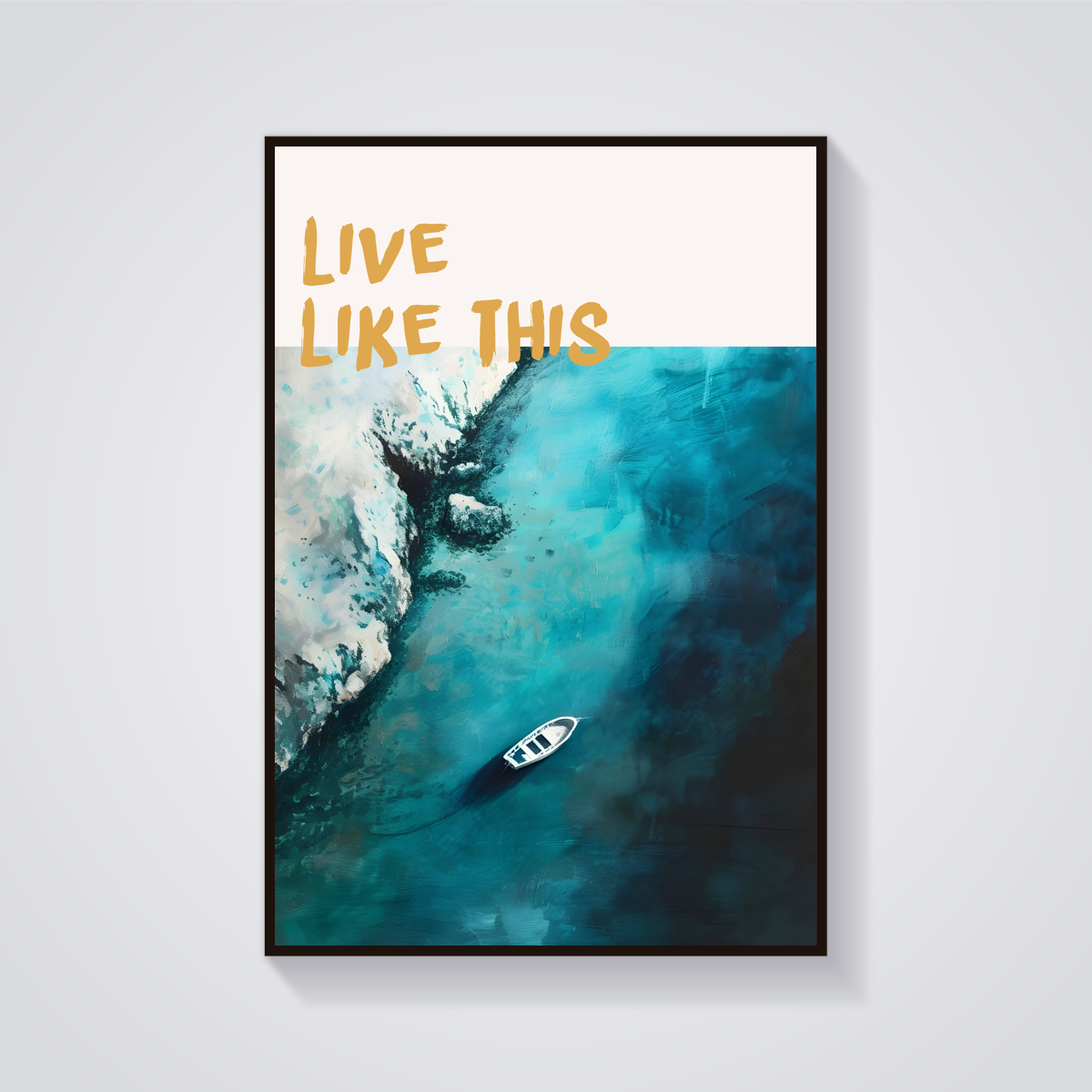 Seaside Boat Poster — vista frontale