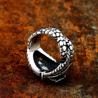 Serpent Snake Gem Ring — vista laterale